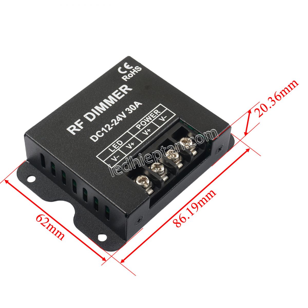 Mạch RF LED Dimmer 30A có remote