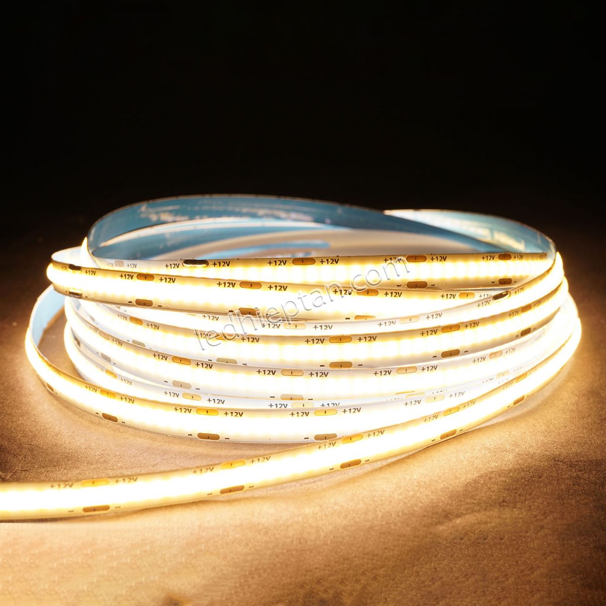 Led dây COB320 led TRẮNG ẤM IP20 12V 5m