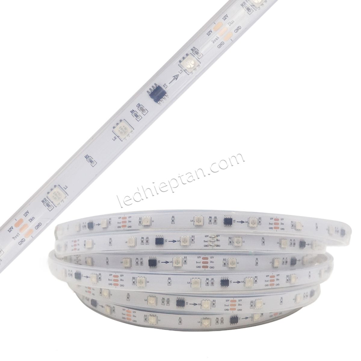 LED dây IC1903 full màu 30LED 10IC IP67 IC 8 chân HC