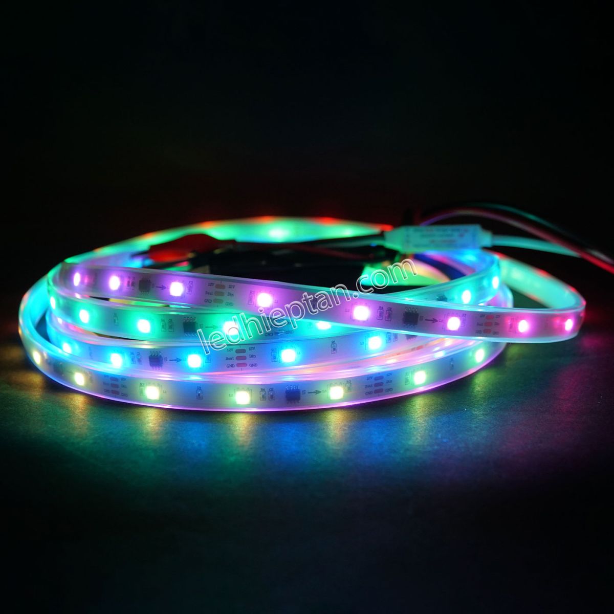 LED dây IC1903 full màu 30LED 10IC IP67 IC 8 chân HC