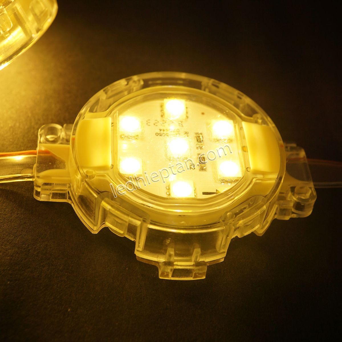 LED bát 50mm 7 bóng tim 5050  trắng ấm