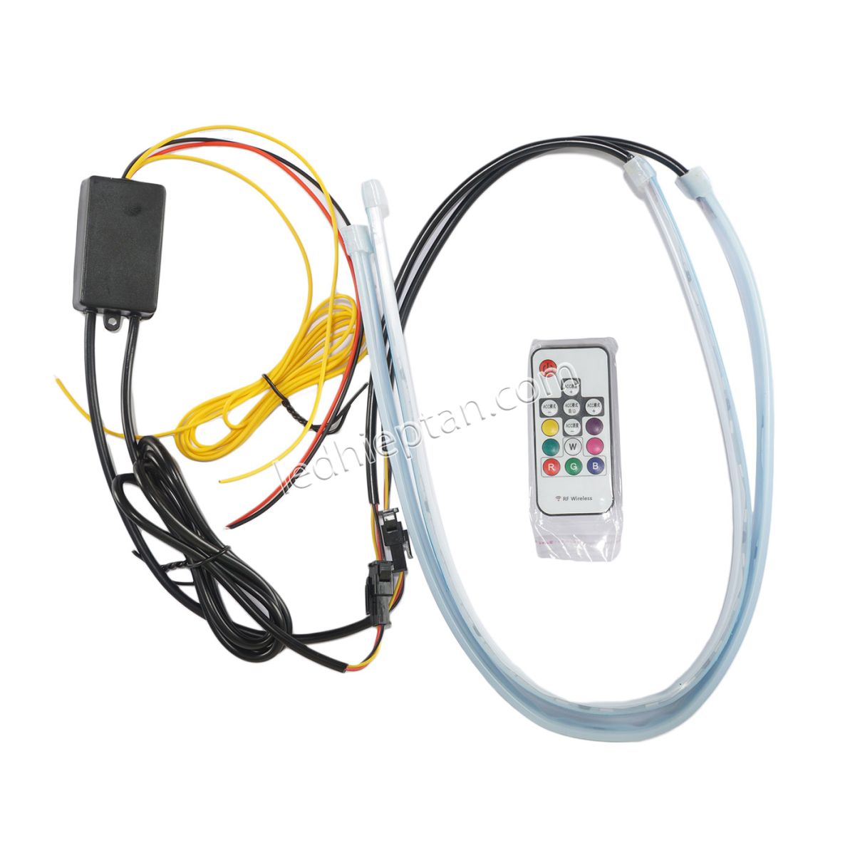 LED dán đèn pha trước ô tô  45cm 12V RGB