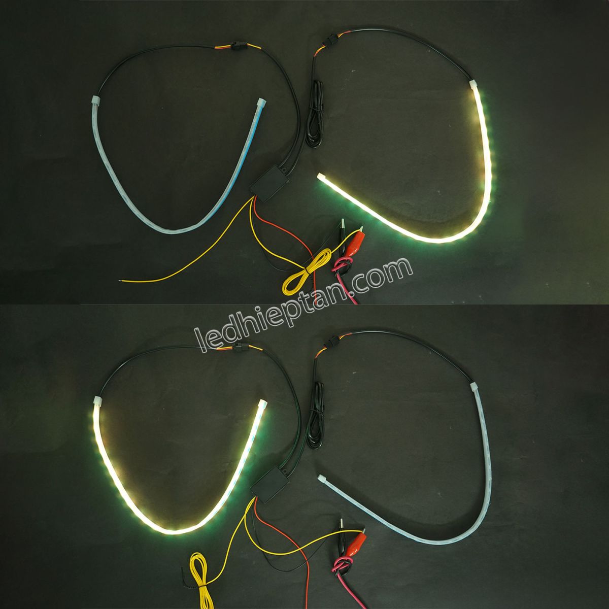 LED dán đèn pha trước ô tô  45cm 12V RGB