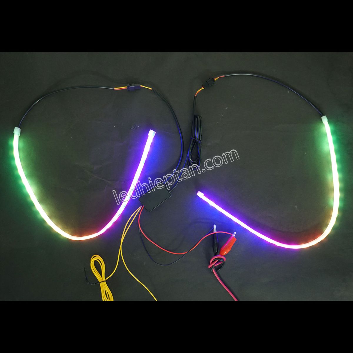 LED dán đèn pha trước ô tô  45cm 12V RGB