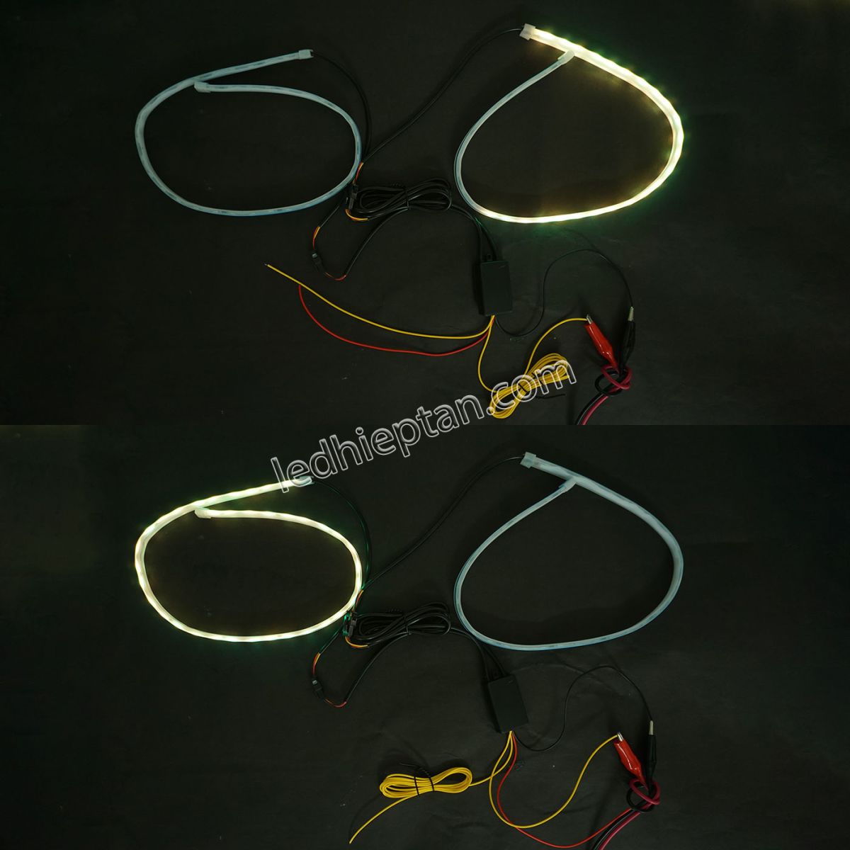 LED dán đèn pha trước ô tô 60cm 12V RGB