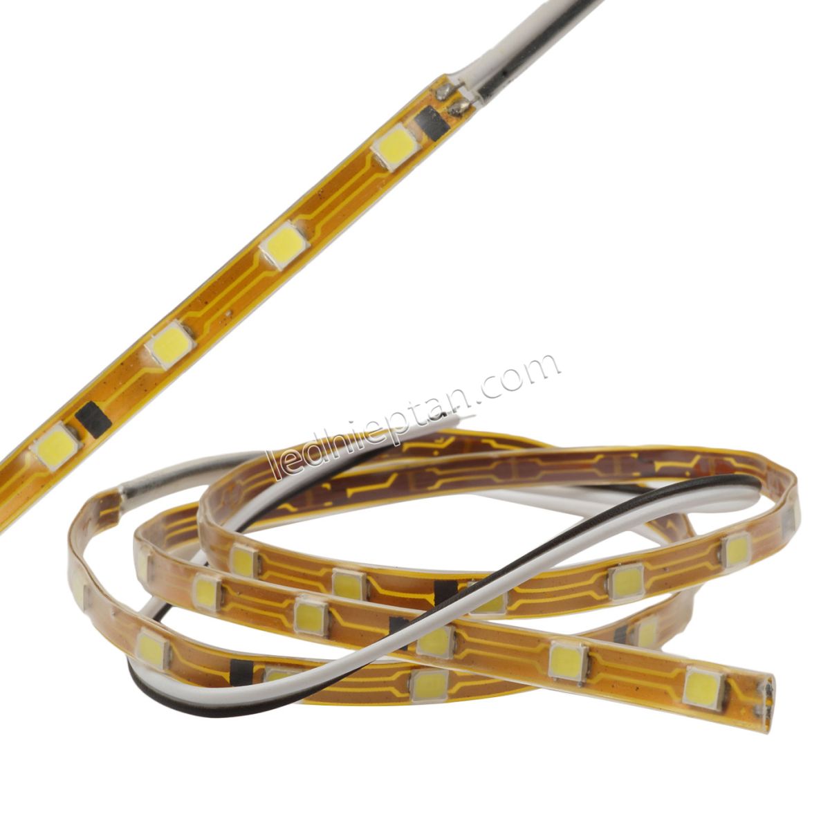 LED dây dán trang trí xe máy, ô tô 45cm 12V trắng