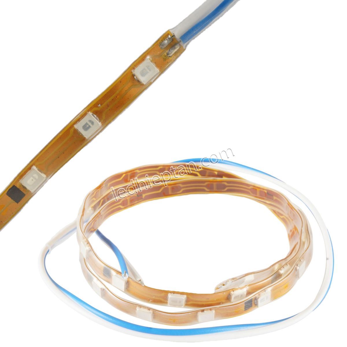 LED dây dán trang trí xe máy, ô tô 45cm 12V xanh dương