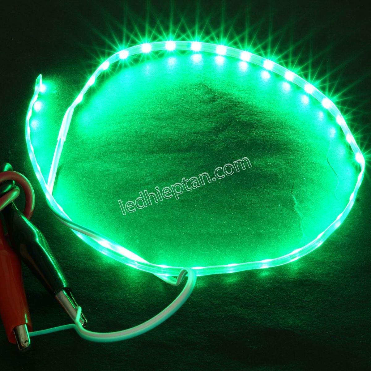 LED dây dán trang trí xe máy, ô tô 45cm 12V xanh lá