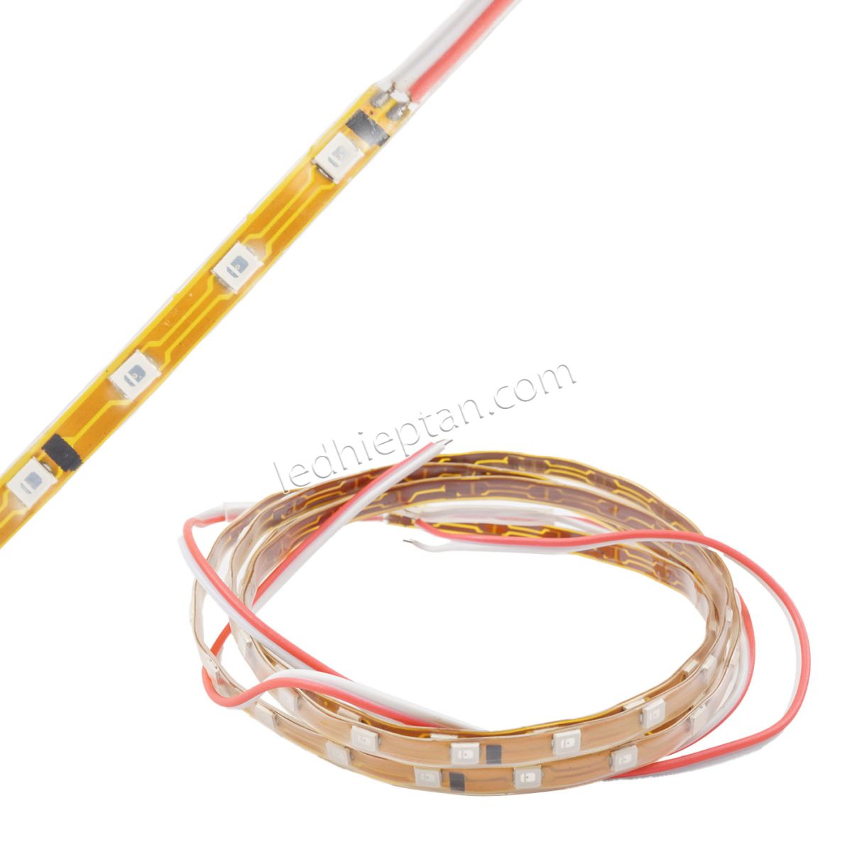 LED dây dán trang trí xe máy, ô tô 90cm 12V đỏ