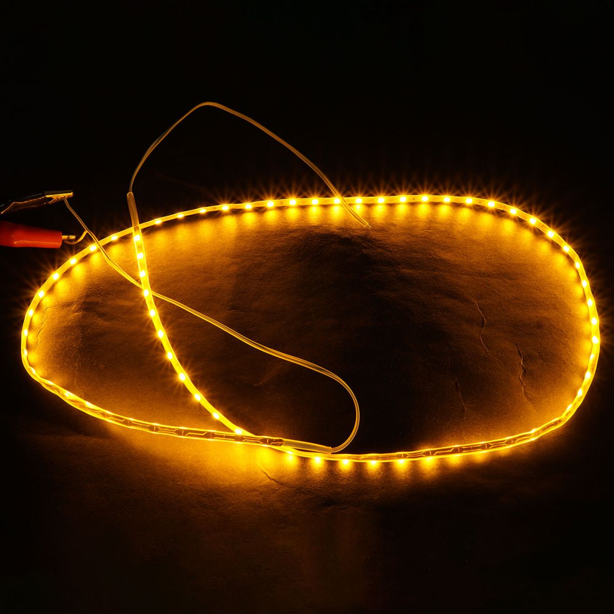 LED dây dán trang trí xe máy, ô tô 90cm 12V vàng