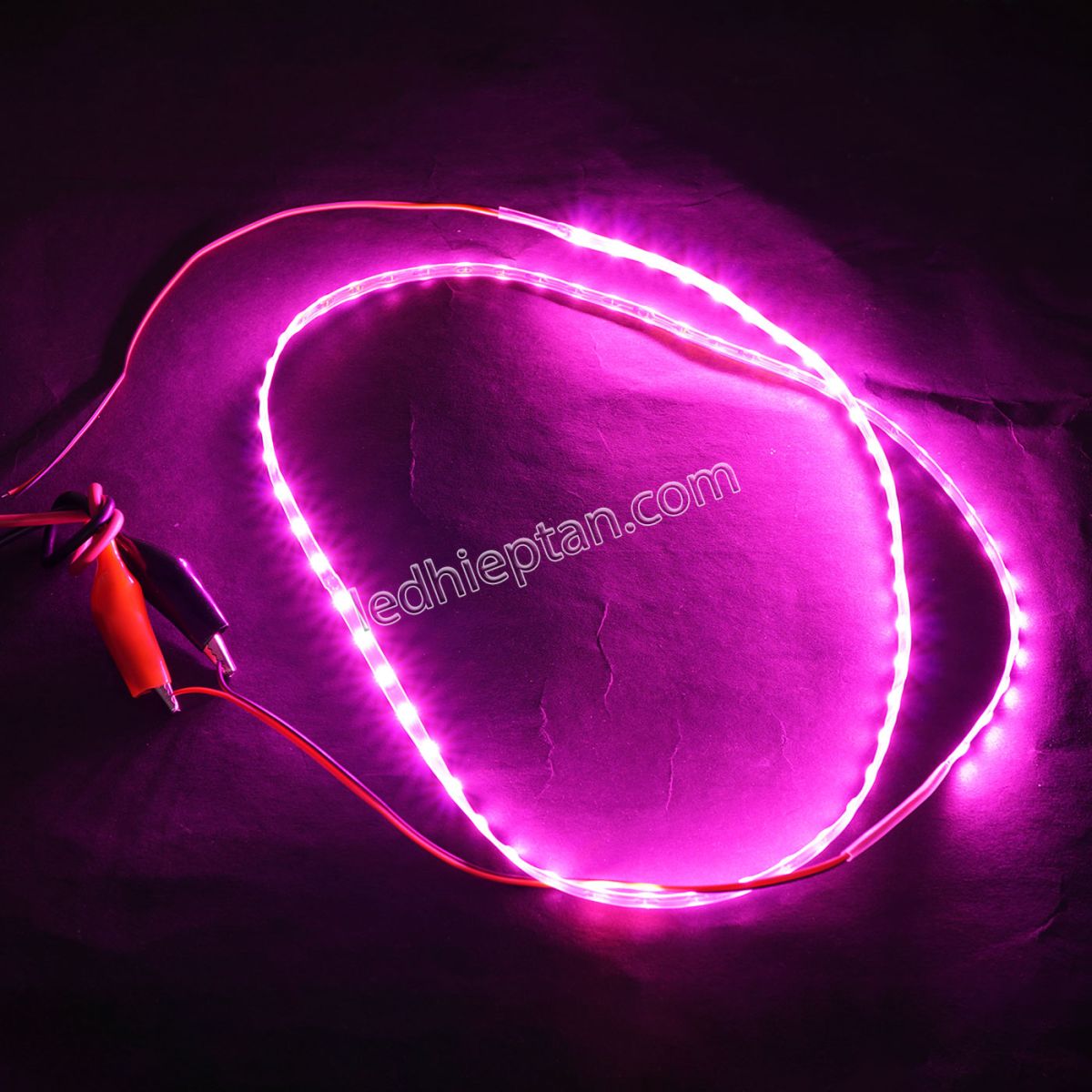 LED dây dán trang trí xe máy, ô tô 90cm 12V hồng