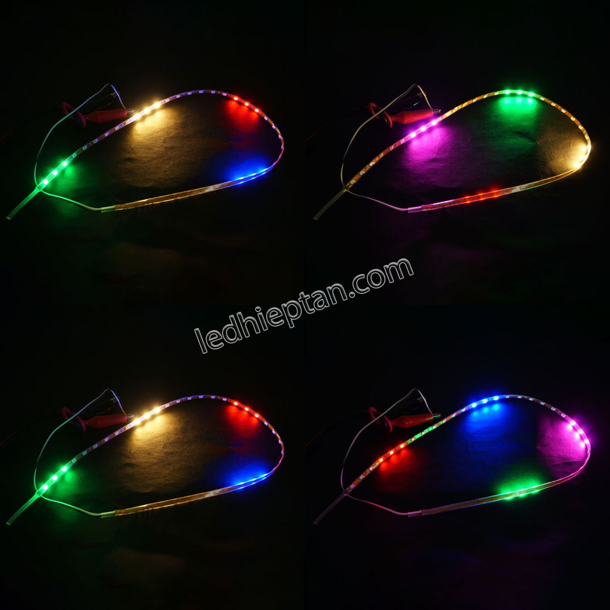 LED dây dán trang trí xe máy, ô tô 45cm 12V RGB