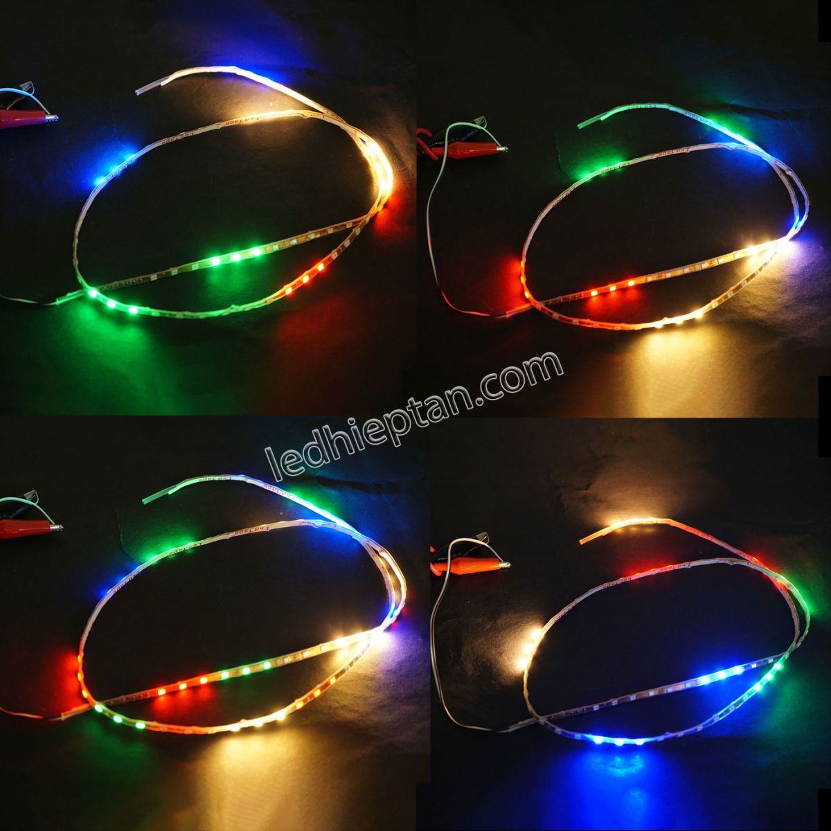 LED dây dán trang trí xe máy, ô tô 90cm 12V RGB