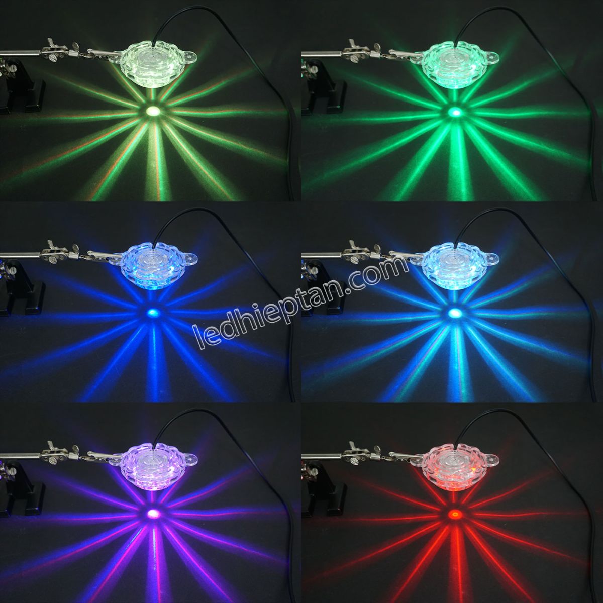Đèn gầm 12 tia trang trí xe 65*90mm 12V RGB