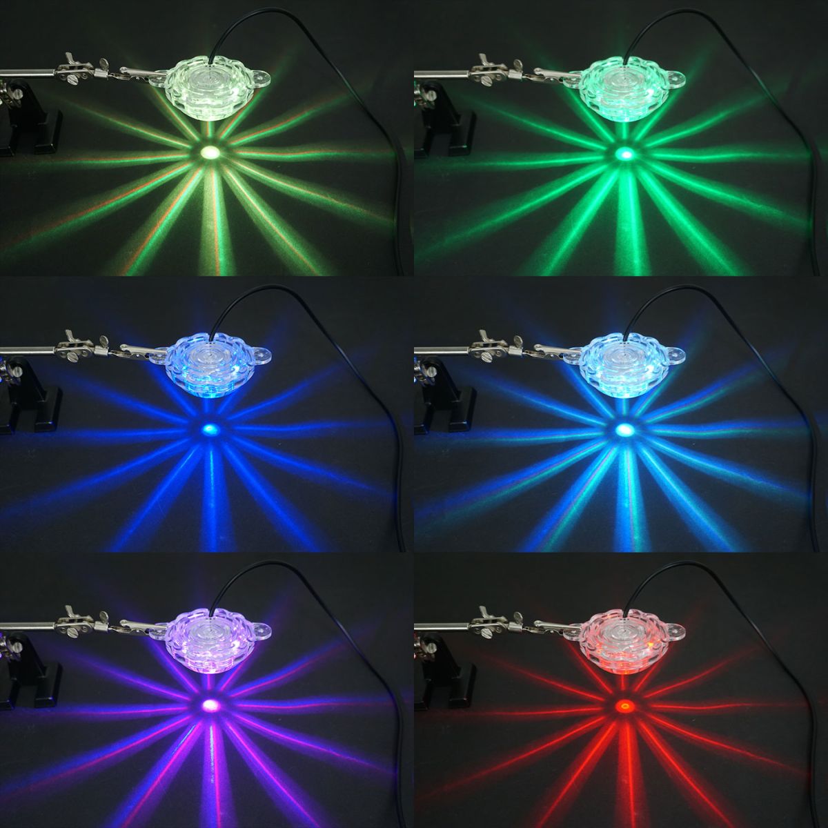 Đèn gầm 12 tia trang trí xe 65*90mm 24V RGB