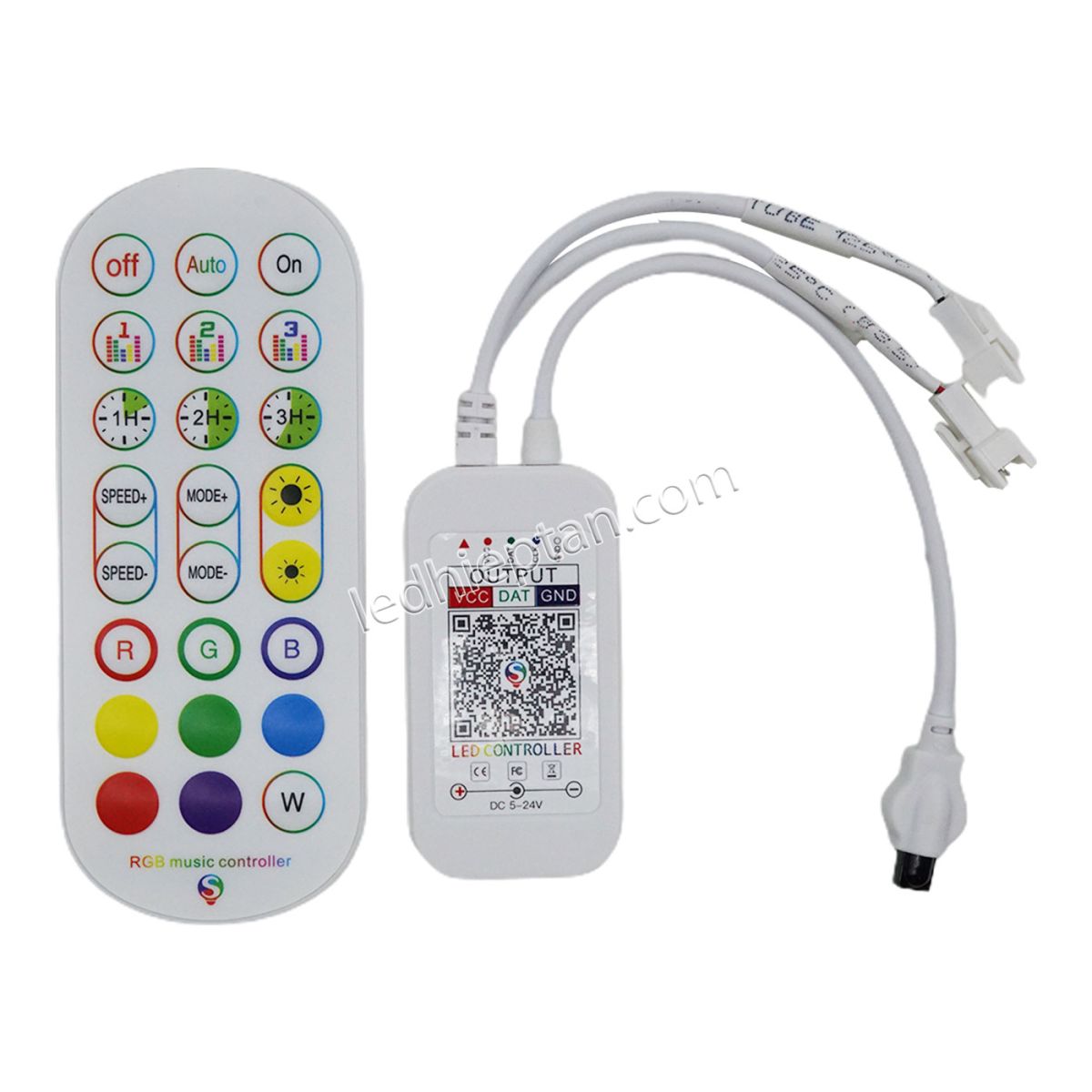Điều khiển LED full màu nháy theo nhạc ic1903 bluetooth+remote