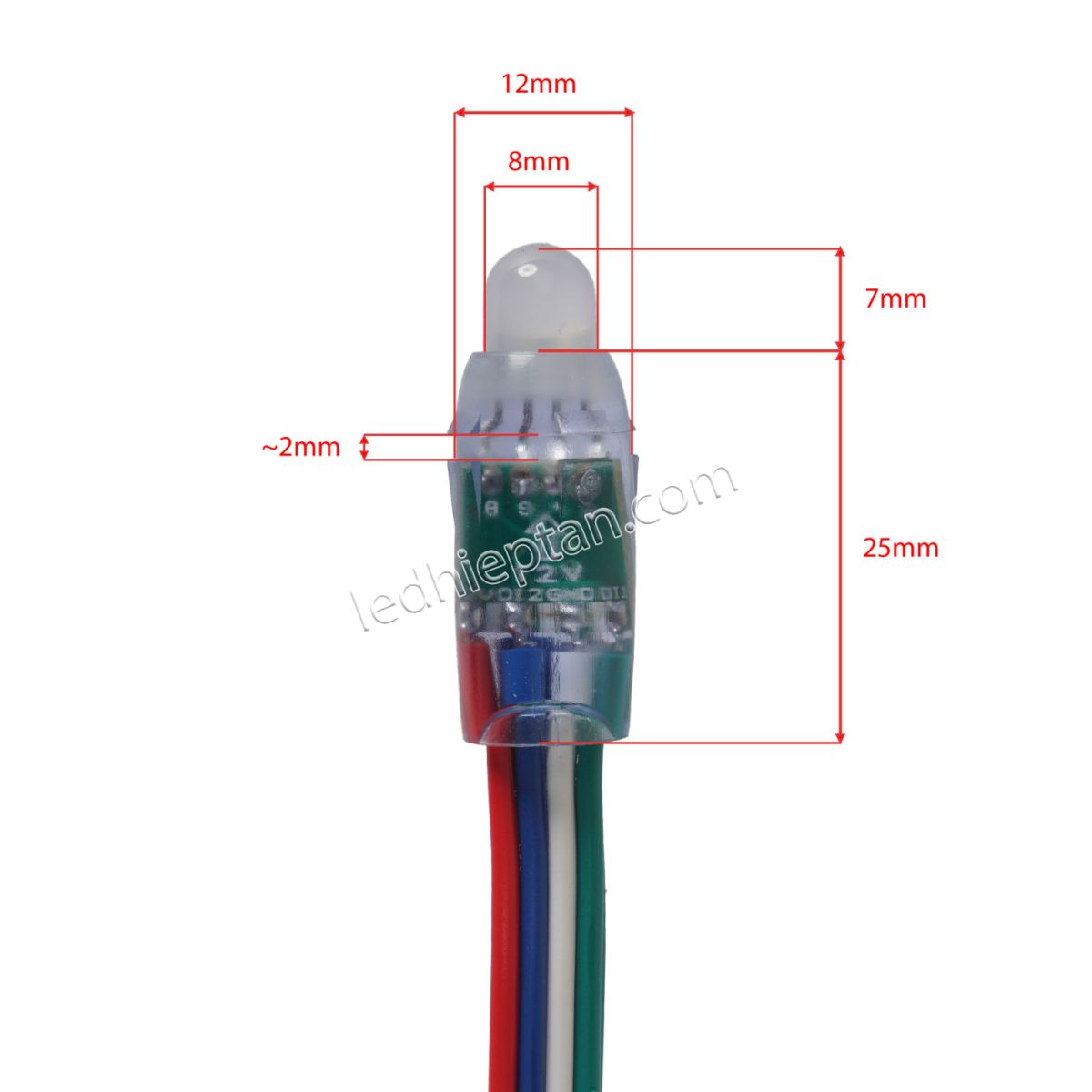 LED ARGB F8 IC8208 12V LL