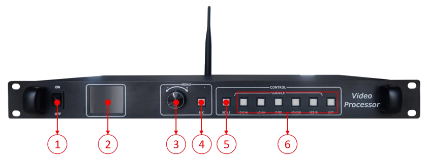 mặt trước giao diện HD-VP210A