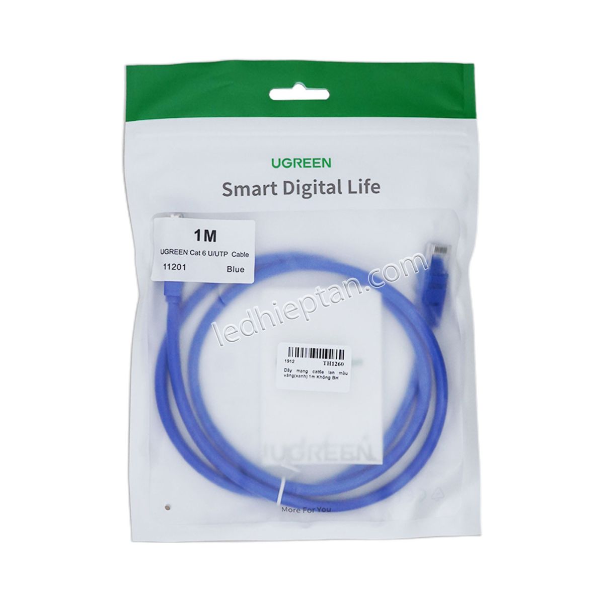 Dây mạng cat6e LAN xanh 1m